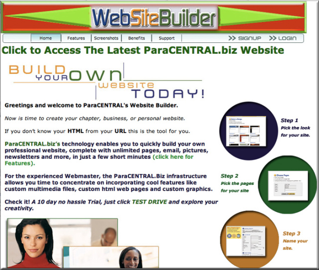 ParaCENTRAL's Website Builder